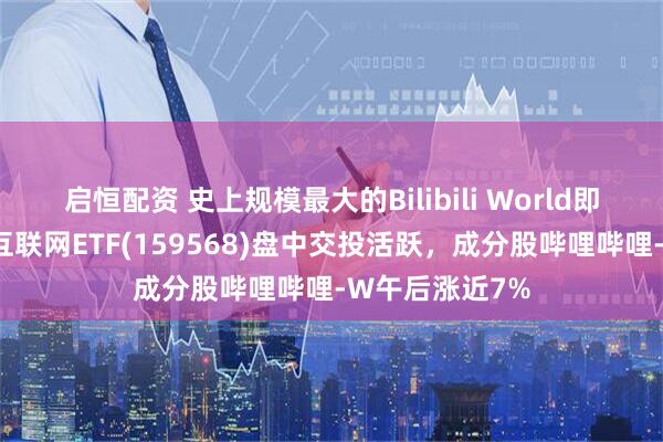 启恒配资 史上规模最大的Bilibili World即将举行，港股互联网ETF(159568)盘中交投活跃，成分股哔哩哔哩-W午后涨近7%